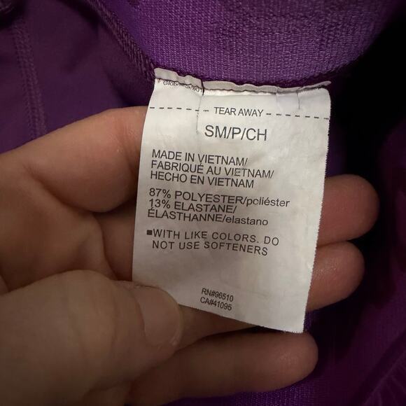 Under Armour fitted shorts purple long biker sz S flattering womens activewear - Picture 6 of 11